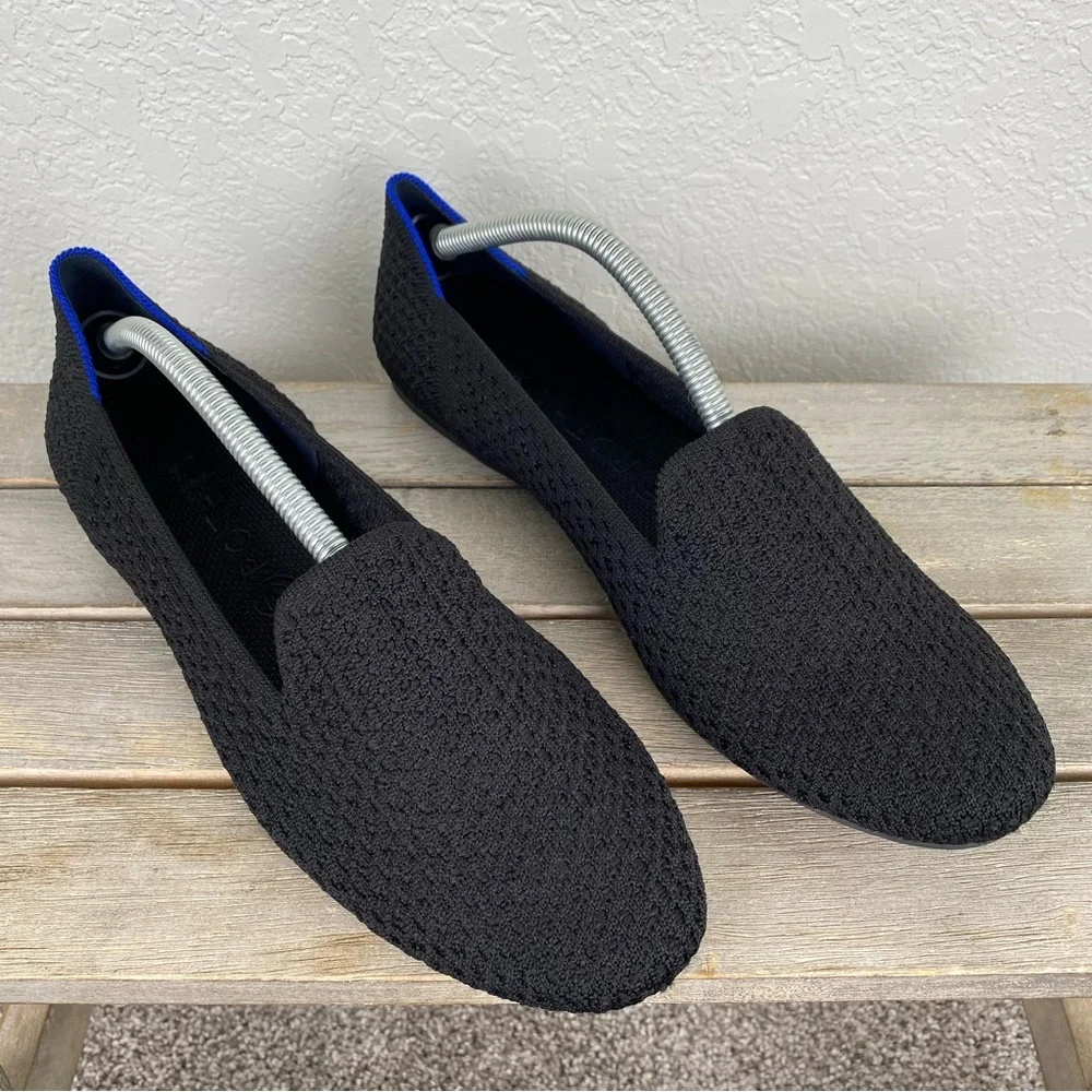 Rothy's Rothy Rothys The Loafer Black Knit Slip-On Flat Shoes Women's Size 11 - Picture 10 of 11